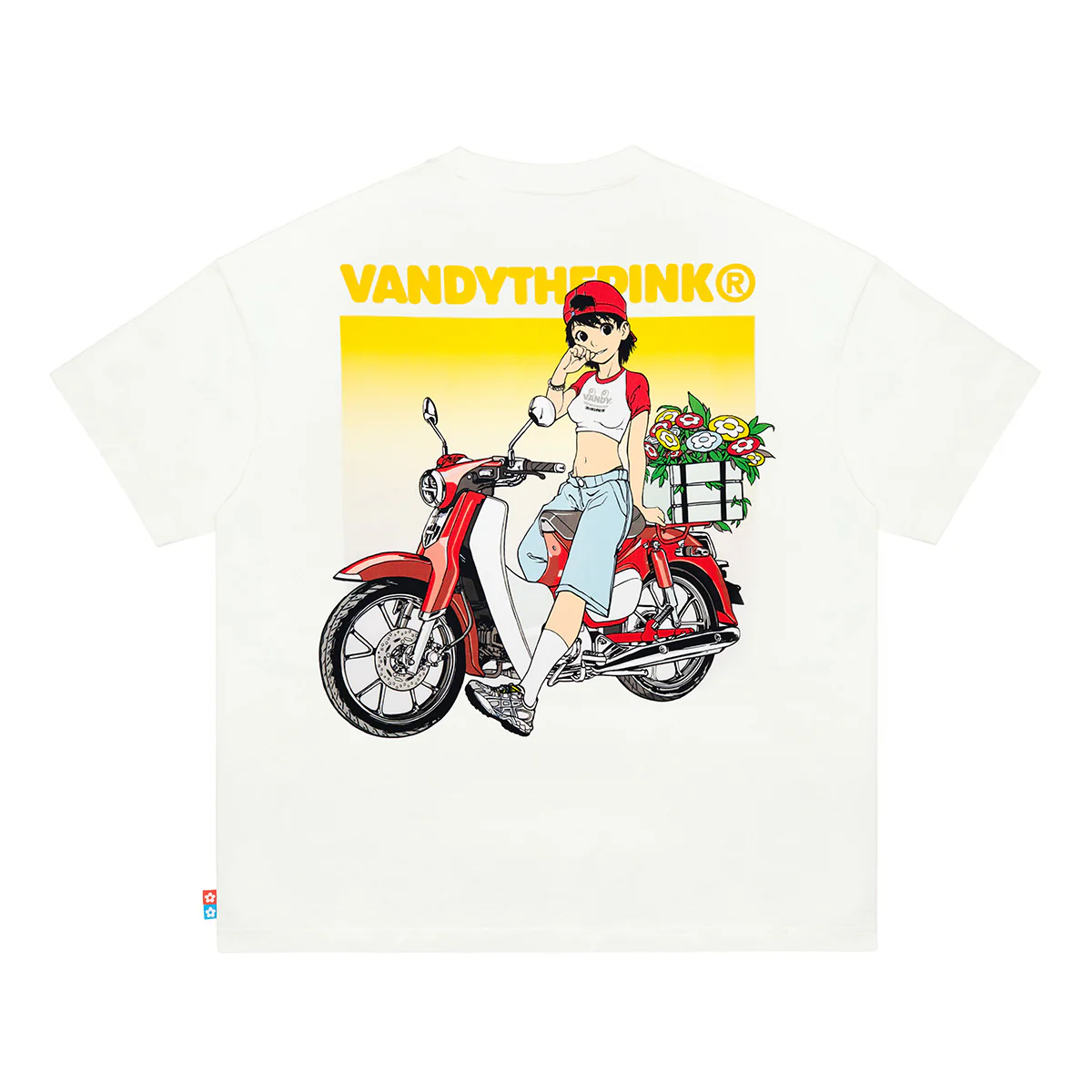 Bike Girl Tee 'White' - Image 2