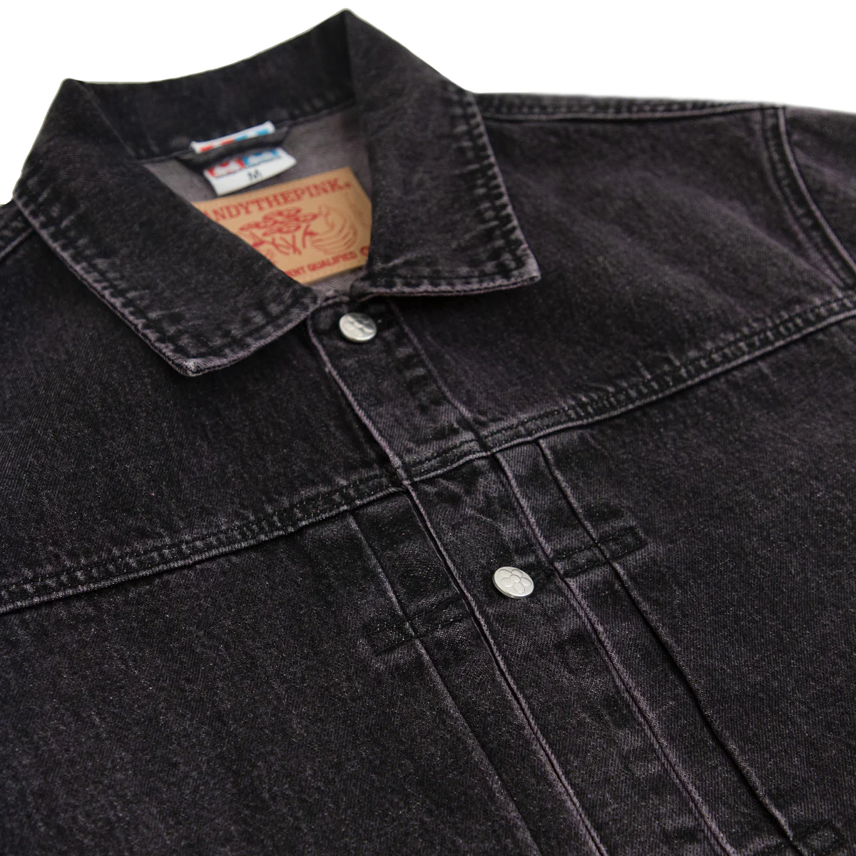 Graffiti Denim Jacket 'Black Neon Green' - Image 3