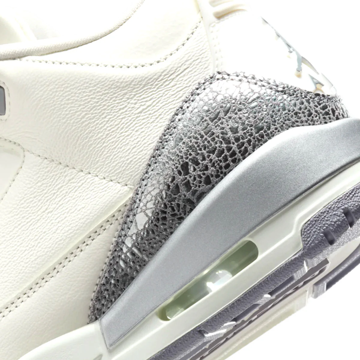 Wmns Air Jordan 3 Retro 'Sail Cement Grey' - Image 8