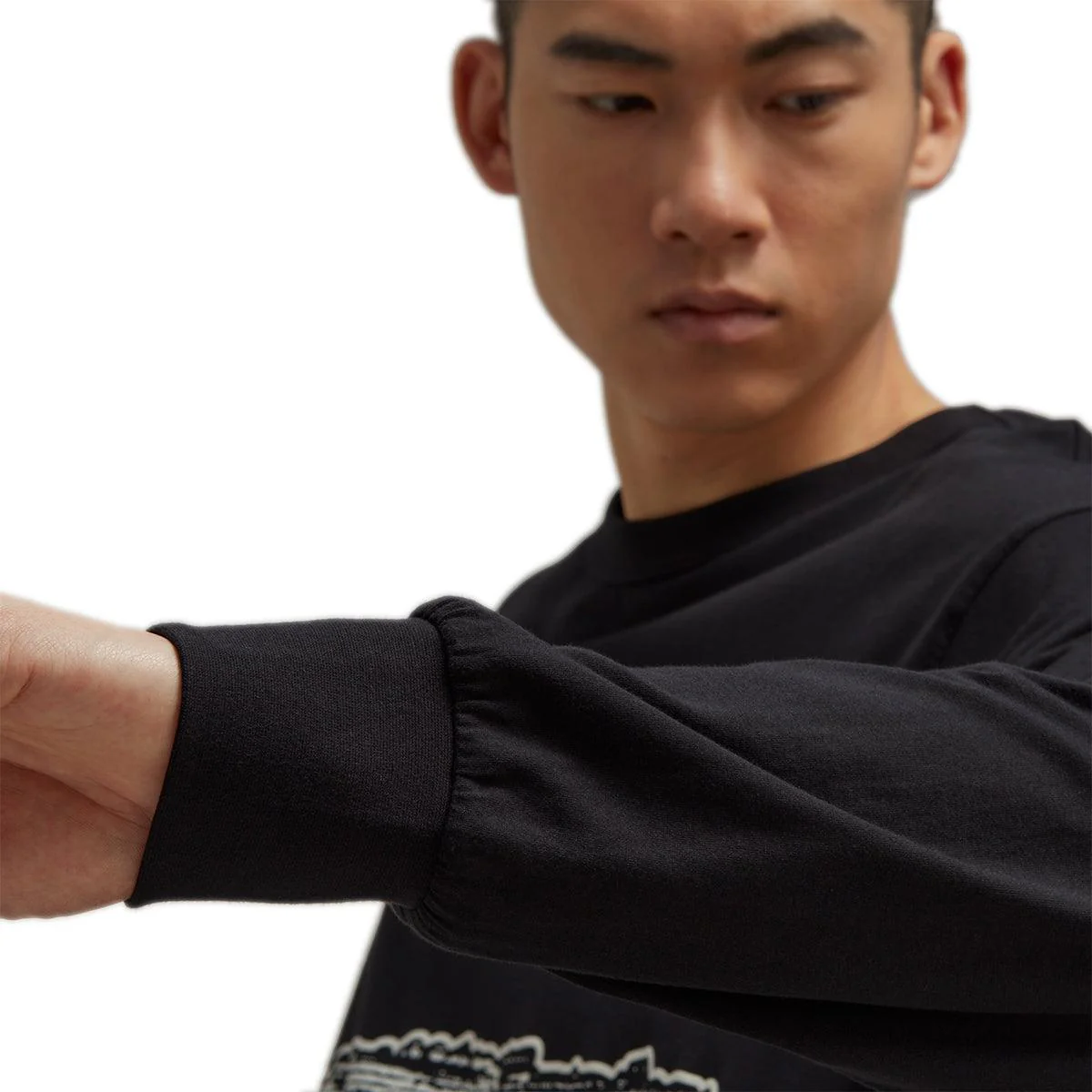 Graphic Logo L/S Tee 'Black' - Image 5