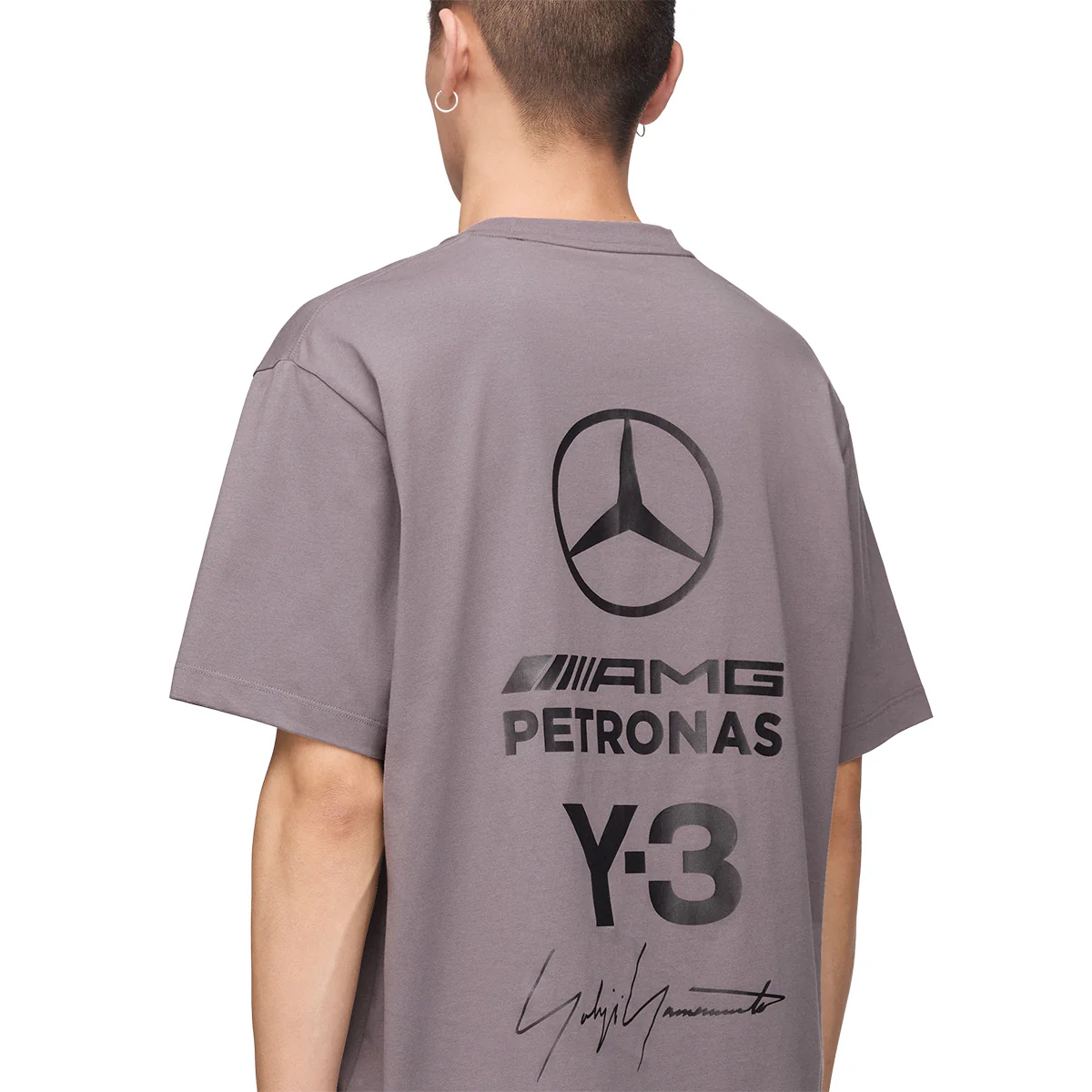 + Mercedes-AMG PETRONAS F1 Team Chaos Logo Tee 'Granite' - Image 4