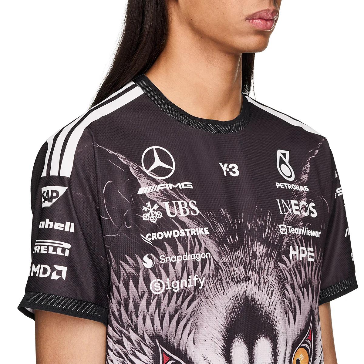 + Mercedes-AMG PETRONAS F1 Team Driver Jersey 'Black' - Image 4