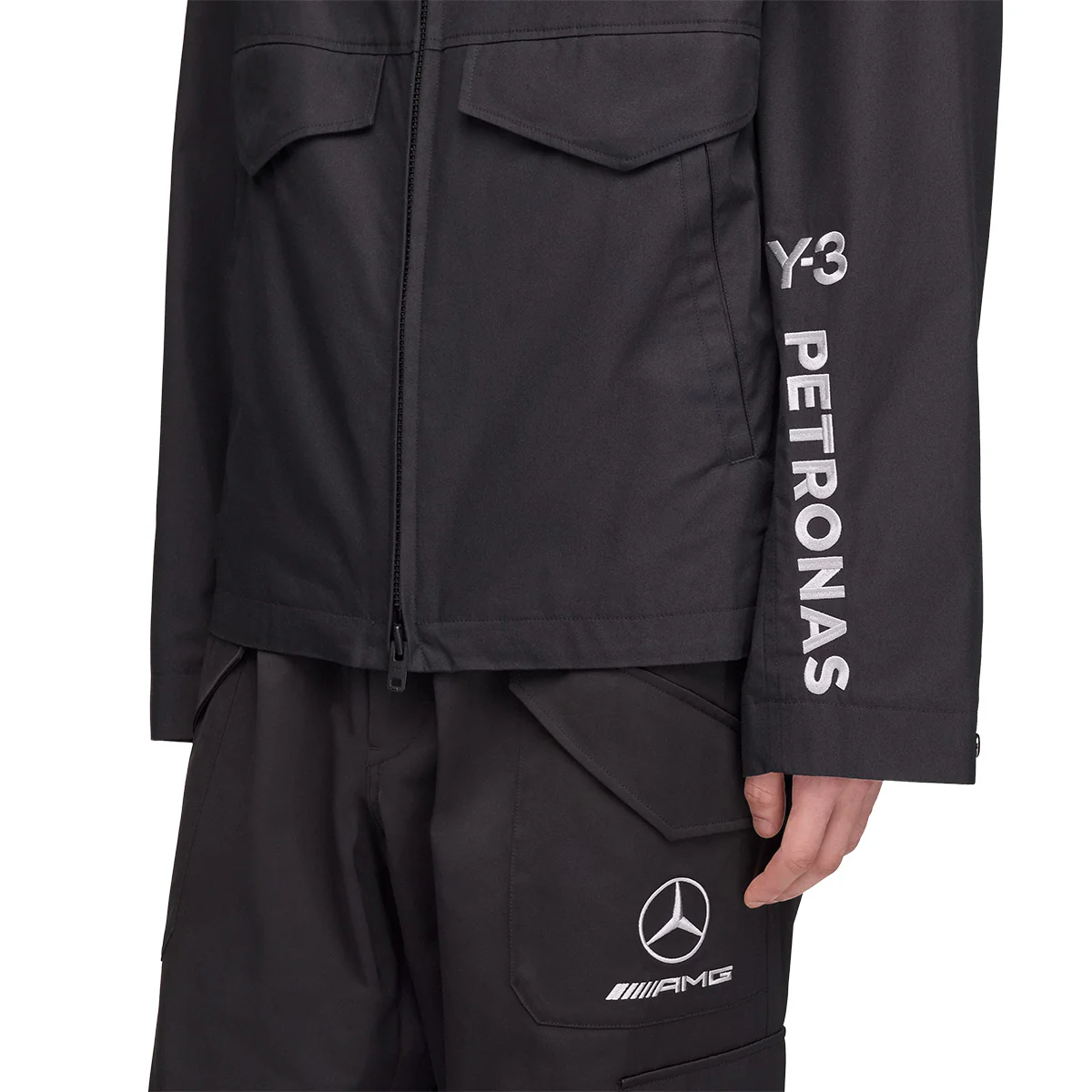 + Mercedes-AMG PETRONAS F1 Team Wolf Jacket 'Black' - Image 7