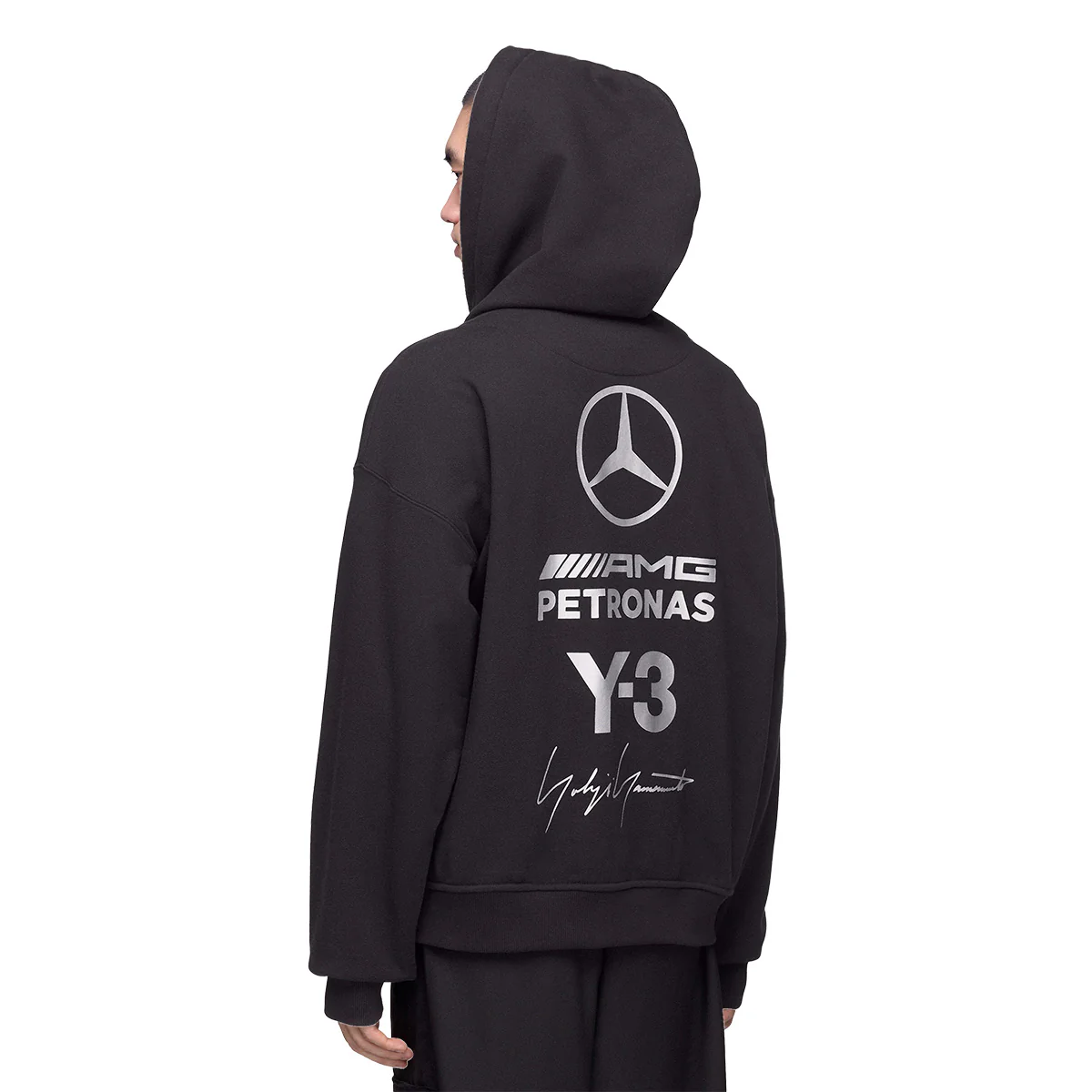 + Mercedes-AMG PETRONAS F1 Team Zip Hoodie 'Black' - Image 4