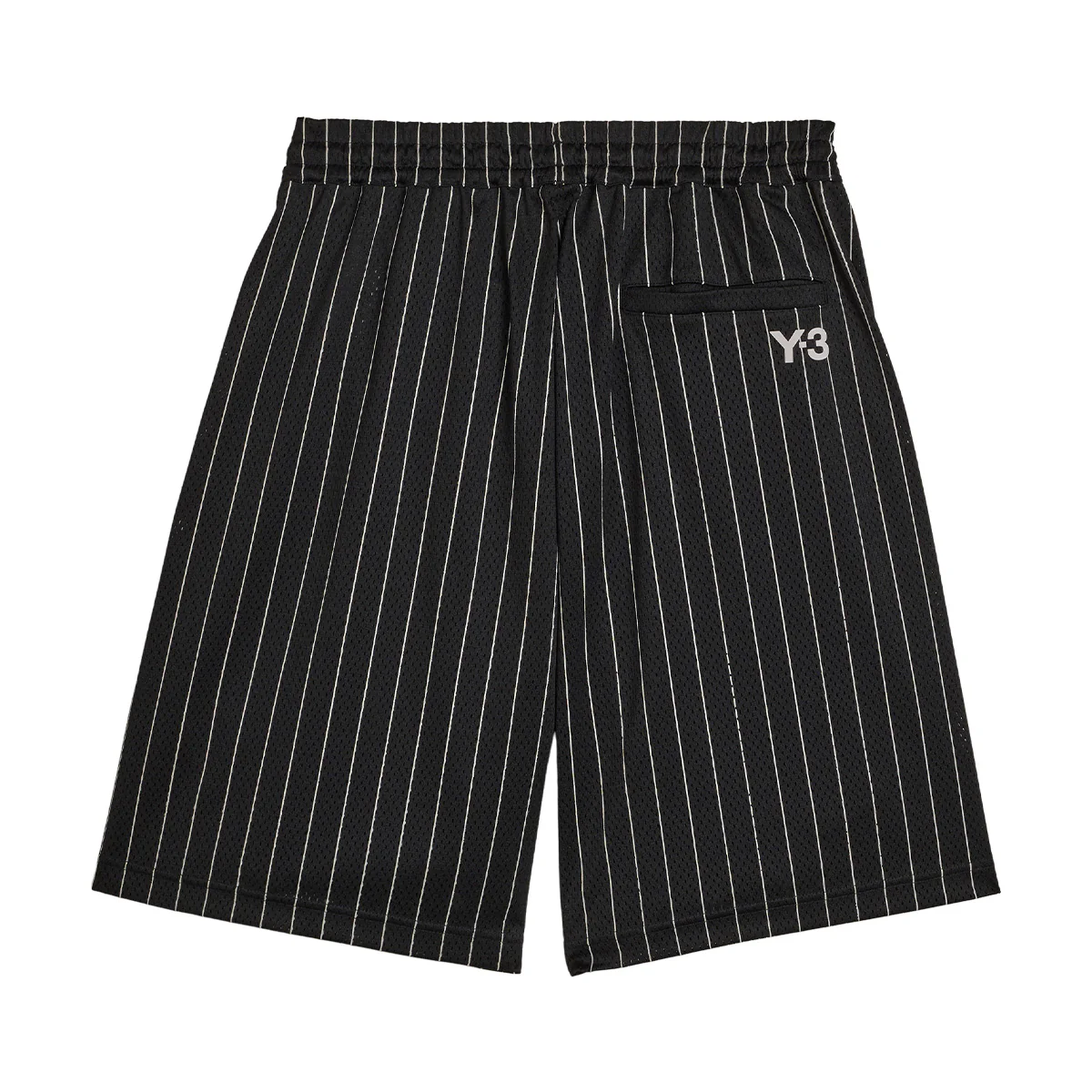 Pinstripe Mesh Shorts 'Black' - Image 2