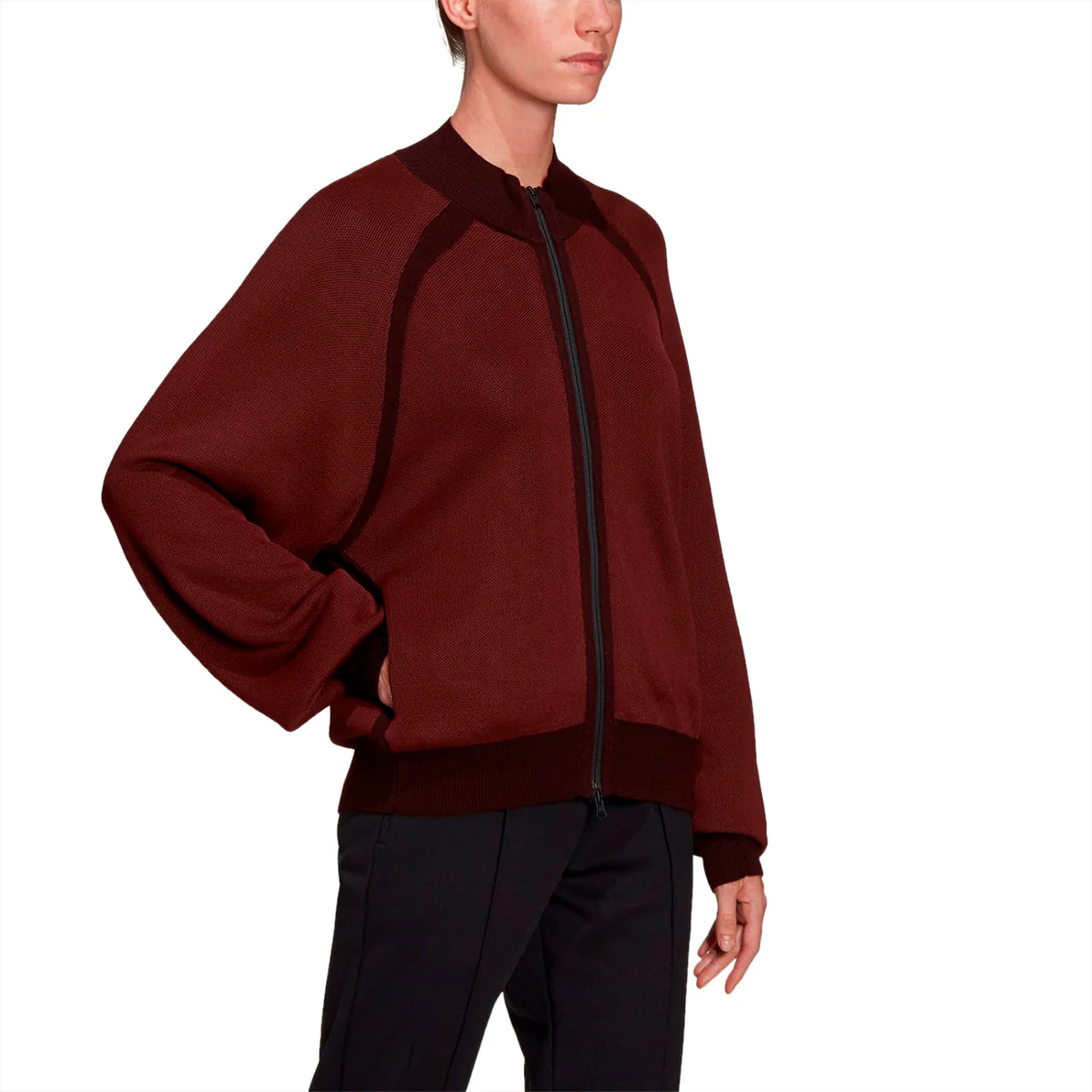 Wmns CL Knit Front-Zip Sweater - Image 2