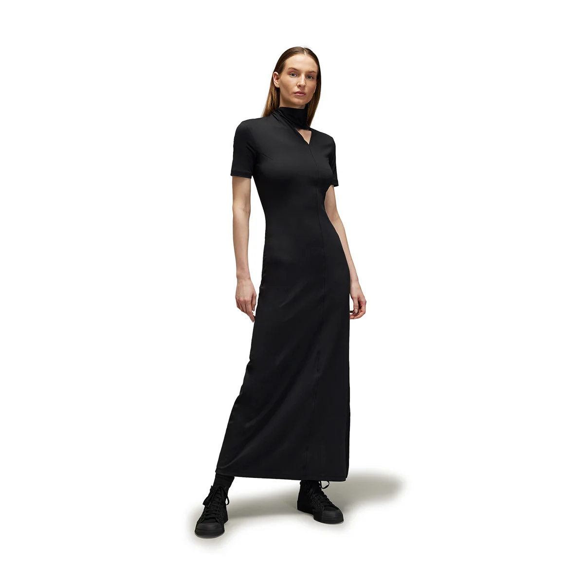 Wmns Fitted Classic Dress 'Black' - Image 2